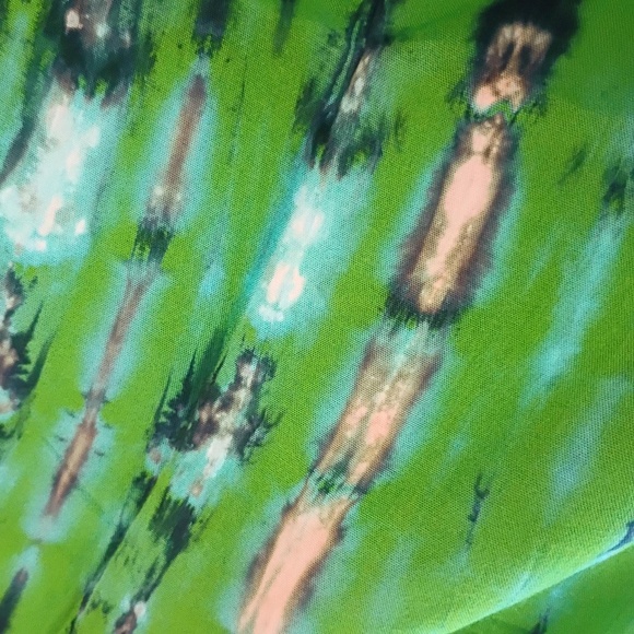 💋 Apple Green and Gold Kimono w/Pockets and Tie one size *NEW - Picture 8 of 11